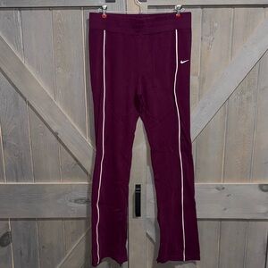 Nike Women's Purple Track Pants with White Stripes